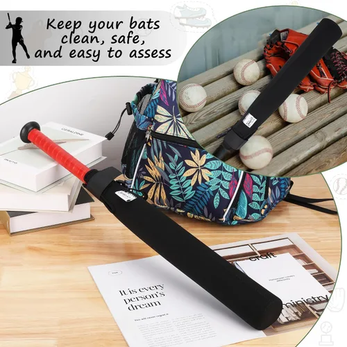 Vista 7 de ILHSTY Funda protectora de bate para béisbol y sóftbol, calentador de bates y cubierta con gancho