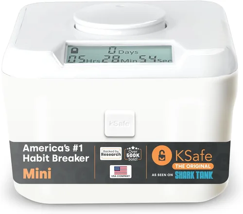 Vista 12 de KSafe - Caja de bloqueo con temporizador para teléfonos, aperitivos y medicamentos, caja fuerte para celulares, cárcel y alimentos con temporizador
