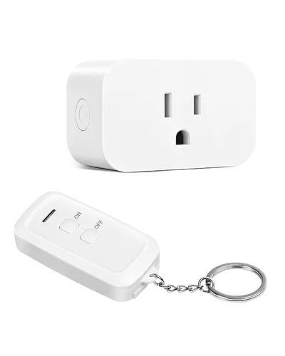 Vista 10 de DEWENWILS Toma de corriente con control remoto para interiores, interruptor de luz remoto inalámbrico para luces de Navidad, interruptor de toma