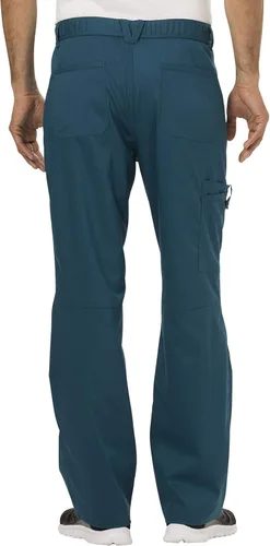 Vista 5 de Cherokee Conjunto de uniforme médico prémium para hombre, cuello en V y Azul Caribe