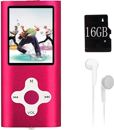 Vista 2 de Mp3 Player,Music Player with a 16 GB Memory Card Portable Digital Music Player/Video/Voice Record/FM Radio/E-Book Reader/Photo Viewer/1.8 LCD (Black)