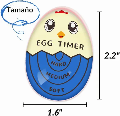 Vista 6 de Lasubst Temporizador de huevos para hervir huevos que cambia de color cuando termina, azul