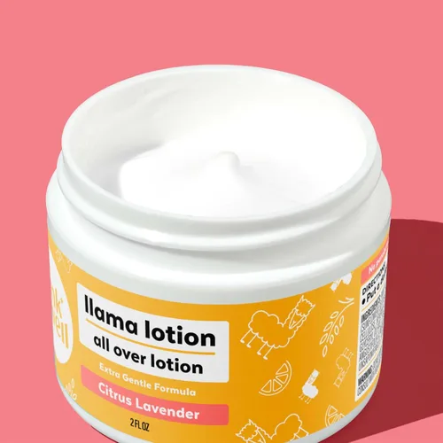 Vista 3 de Wink Well Llama Baby Lotion, cuidado corporal suave para hidratar y calmar la piel seca para bebés, niños y adultos, libre de parabenos, productos