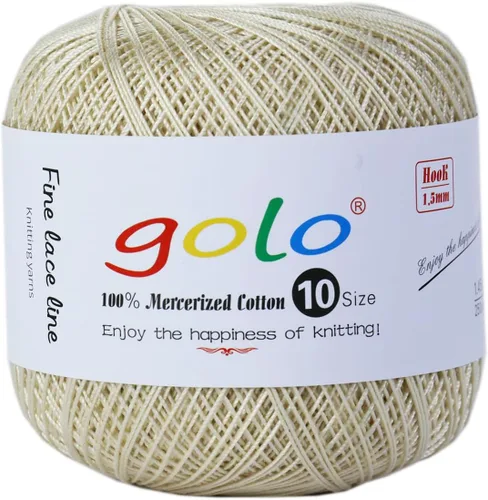 Vista 37 de Golo - 3 bolas de hilo de ganchillo tamaño 10, hilo de crochet para tejer a mano 102
