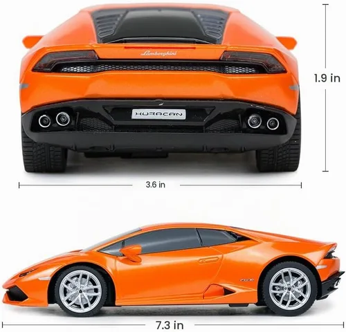 Vista 4 de RASTAR Auto a control remoto 1:24 RC Lamborghini HURACÁN LP610-4 Vehículo modelo de coche de juguete, naranja