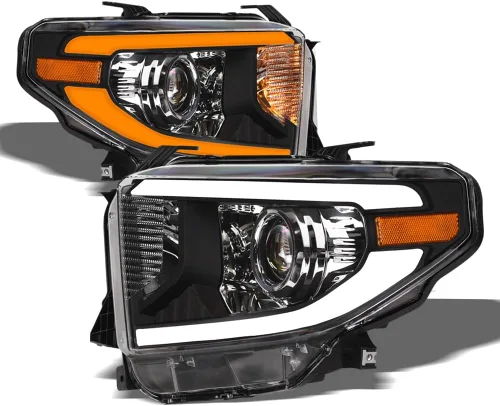 Vista 10 de 7422452258250 Compatible con Toyota Tundra SR / SR5 / Limited/TRD PRO DRL 2014-2021 - Tira de luces LED con reflector ámbar