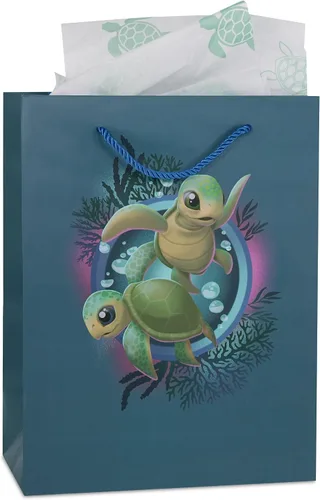 Vista 8 de DolliBu Alien - Bolsa de regalo grande con papel de seda y asas, 13 pulgadas