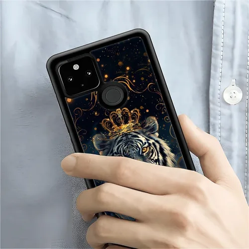 Vista 1007 de Compatible con Google Pixel 4A 5G Mobile Case Creative Acrylic Panel trasero Silicona Protección Grip especialmente diseñado para Google Pixel 4A 5G