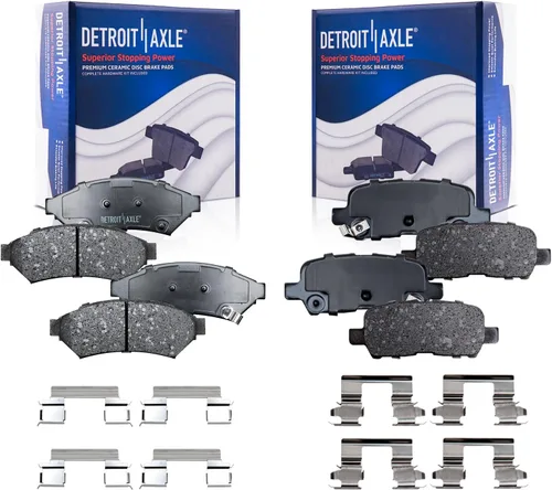 Vista 95 de Detroit Axle - Pastillas de freno de cerámica delanteras Reemplazo de pinza de freno derecha para Dodge Ram 1500 Dakota, Ram 1500 Classic - Juego