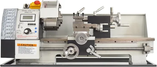 Vista 10 de Torno de metal de sobremesa de 7 "* 14", torno de metal de precisión de hilos métricos, mini torno 750W motor sin escobillas, velocidad variable
