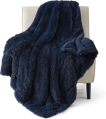 Vista 21 de Bedsure GentleSoft Manta de Tiro de Piel Sintética Esponjosa y Suave para Sofá, Forro Polar Sherpa Suave Regalos Acogedores para Mujeres, Manta