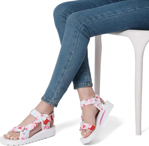 Vista 5 de DREAM PAIRS - Sandalias deportivas de senderismo para mujer, diseño cómodo y ligero de verano para caminar, usar en la playa, al aire libre