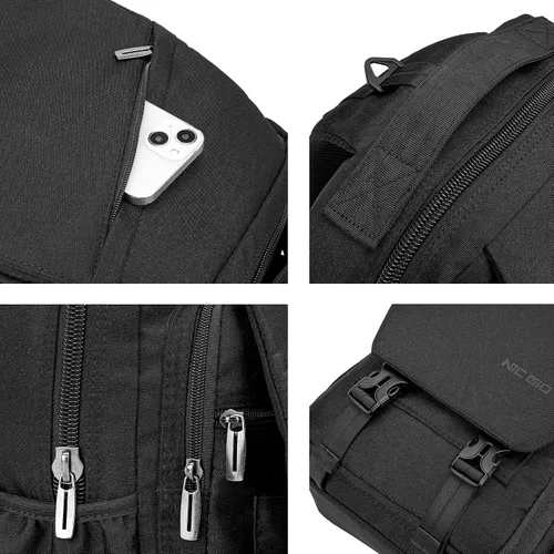 Vista 5 de NICGID Mochila tipo bandolera de 13.3 pulgadas y 14.1 pulgadas, bolsa cruzada para computadora portátil, mochilas de hombro en el pecho, para viajes