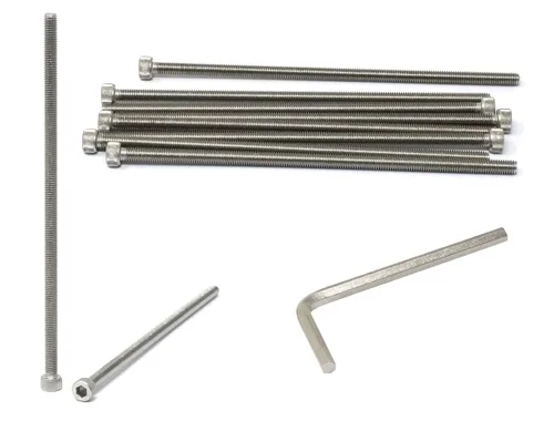 Vista 181 de iexcell Kit de tornillos de cabeza hexagonal de acero inoxidable 304, 100 unidades M2 x 0.157 in, paso de rosca de 0.016 in