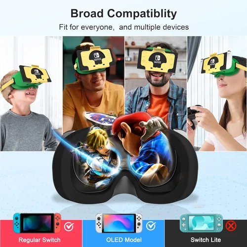 Vista 4 de DEVASO Upgraded VR Headset for Nintendo Switch & Switch OLED Model, Switch Virtual Reality Glasses with Adjustable HD Lenses and Comfortable Head