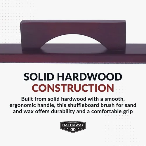 Vista 6 de Hathaway Cepillo de mesa de tejo – Mango de madera dura con base de fieltro suave – Herramienta de eliminación de cera rápida y fácil – Accesorios