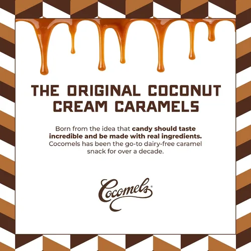 Vista 7 de Cocomels Caramelos de leche de coco con azúcar de coco, dulces orgánicos, sin lácteos, sin azúcar, veganos, sin gluten, sin OMG, sin azúcar de caña
