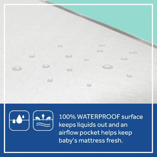 Vista 6 de Sealy Posture Perfect - Colchón impermeable de 2 etapas para cuna y colchón para cama de bebé, espuma viscoelástica híbrida y 150 bobinas de alta