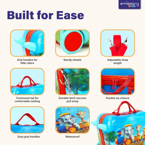 Vista 3 de Emissary Equipaje de paseo con ruedas para niños y niñas, Varios colores, Estilo B
