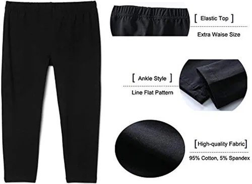 Vista 9 de Felix & Flora Leggings para niñas, pantalones de verano para niñas y niños pequeños