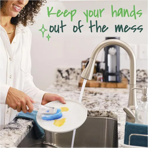 Vista 7 de Scotch-Brite Varita Lavavajillas Antiarañazos, Estropajo para Limpiar Cocina, Baño y Hogar, Estropajo de Platos Antiarañazos Seguro para Utensilios