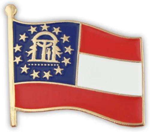 Vista 33 de PinMart Pin de solapa esmaltado con bandera del estado de EE. UU Chapado en oro de Alabama
