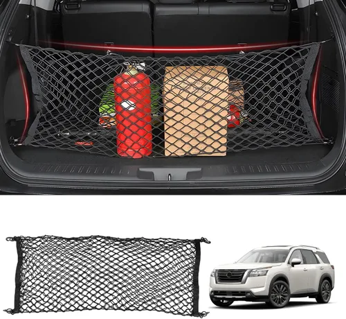 Vista 9 de Karltys Red de carga para red de maletero BMW X5 2021-2026 Red de malla elástica estilo sobre Ganchos de metal resistentes Accesorios BMW X5