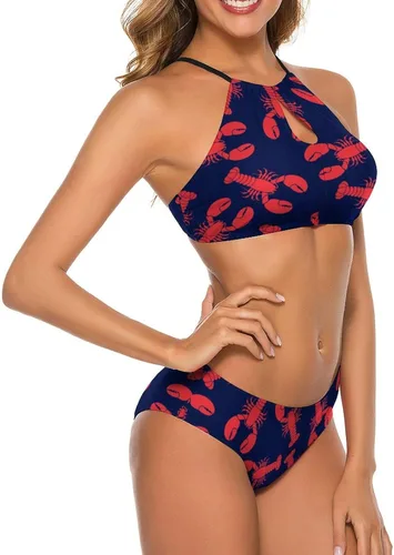 Vista 2 de NiYoung Conjunto de bikini para mujer y niña, traje de baño con correas ajustables