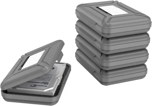 Vista 9 de ORICO Estuche para disco duro de 3.5 pulgadas, funda de transporte para disco duro externo antiestático y a prueba de golpes, compatible con WD
