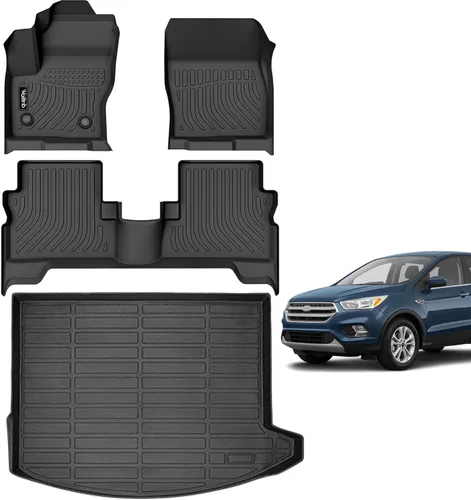 Vista 252 de Tapetes de piso para todo clima y forro de carga con respaldo para Chevrolet Suburban de 7 asientos 2021-2025 / GMC Yukon XL de 7 asientos