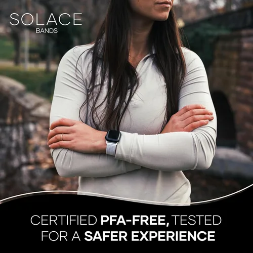 Vista 5 de Solace Sport Adapt - Correas para Apple Watch, nailon transpirable con cierre magnético, correa unisex para reloj inteligente, correa para Apple