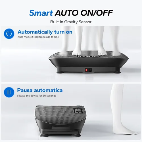 Vista 3 de MERACH Vibration Plate Exercise Machine, Whole Body Workout Equipment for Women, Bluetooth and Silicone Pedal, Vibration Plate with Auto Mode