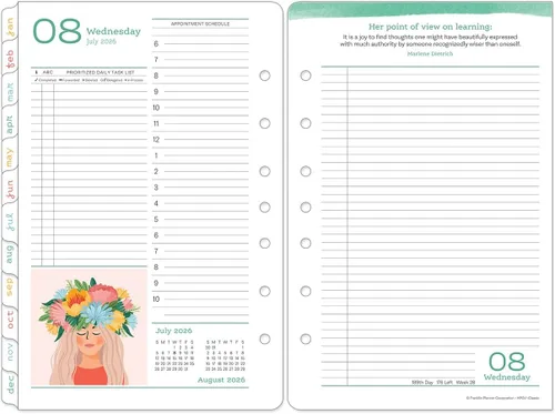 Vista 10 de FranklinCovey - Her Point of View Ring-Bound Planner Refill Two Pages Per Day (Compact, Jul 2026 - Jun 2027)