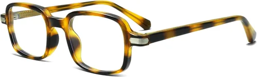 Vista 12 de Lentes rectangulares retro para mujeres y hombres, anteojos cuadrados de moda con bloqueo de luz azul, anteojos falsos de los años 90