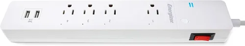 Vista 8 de Energizer Smart Wi-Fi 4 tomacorrientes 2 USB, 1200 julios, alimenta 4 artículos separados, dispositivos compatibles con carga, compatible