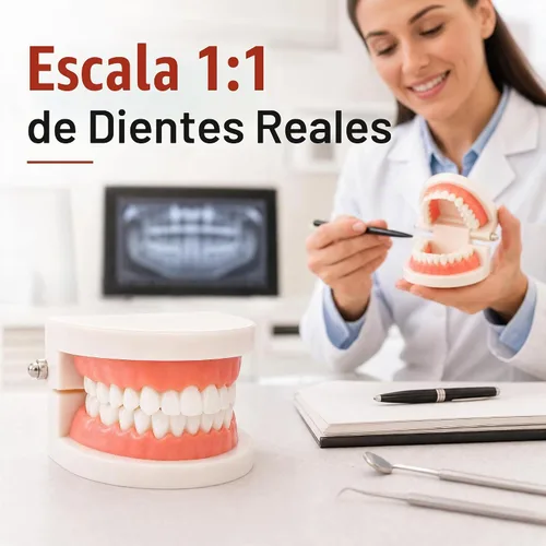 Vista 5 de ZENFUN Paquete de 6 modelos de dientes dentales, modelo de demostración dental para estudio, modelos de dientes estándar, modelo de boca