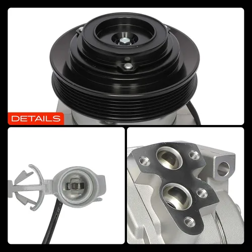 Vista 9 de A-Premium Compresor de A/C con embrague - Compatible con 158386 - Compatible con Toyota Corolla 1.8L 2003-2008, Matrix 1.8L 2003-2008