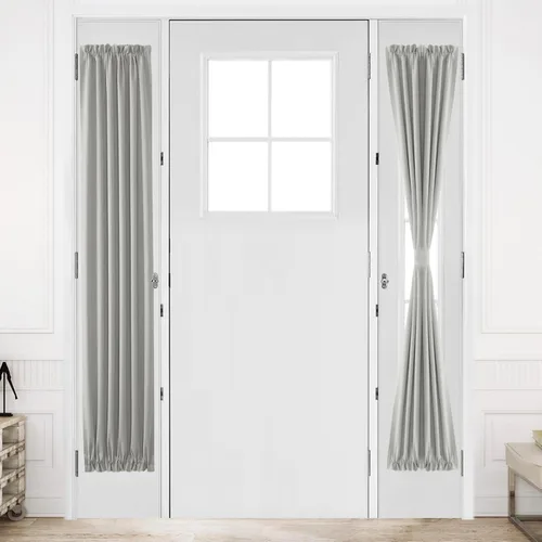 Vista 29 de DWCN Cortinas para Puertas Francesas – Cortinas opacas térmicas con bolsillo para barra para puertas con ventana de cristal, puertas de cocina