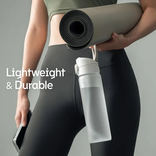 Vista 4 de RhinoShield AquaStand - Botella magnética de 27 onzas, botella de agua de Tritan con tapa con popote, botella deportiva con mango compatible