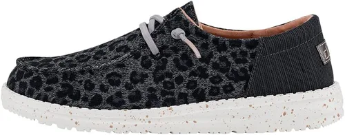 Vista 33 de Hey Dude Wendy Chambray - Zapatos para mujer, mocasines con cordones para mujer, cómodos y ligeros Aurora Blanco 2
