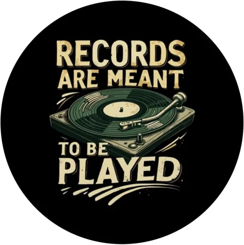 Vista 3 de Vinyl Record Collector Retro Music Turntable Lover PopSockets Adhesive PopGrip