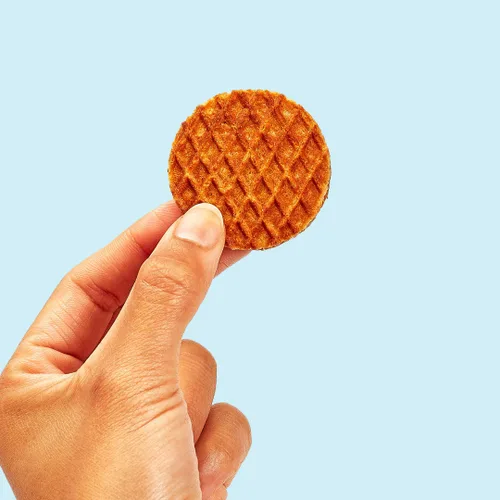 Vista 6 de Rip Van Wafels Stroopwafel Mini Dutch Caramel & Vanilla - Bocadillos bajos en carbohidratos (3 g de carbohidratos netos) - Bocadillo sin OMG - Apto