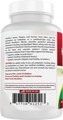 Vista 7 de Best Naturals Hawthorn Berry 565 mg 180 cápsulas (180 unidades (paquete de 1))