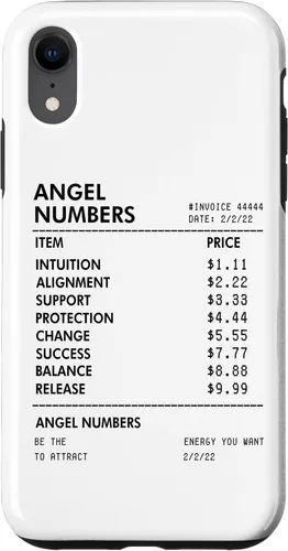 Vista 25 de Angel Numbers Receipt 111 222 333 444 - Funda de numerología espiritual para iPhone 17