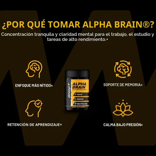 Vista 4 de ONNIT - Suplemento para el cerebro en cápsulas Alpha Brain