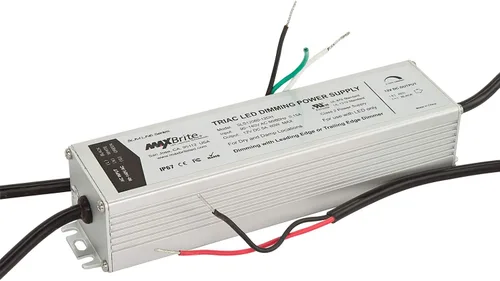 Vista 2 de Fuente de alimentación de atenuación LED de 60 W, salida de 12 V CC, entrada de CA de 120 V, impermeable IP67, certificado UL/cUL, CE, RoHS, Clase 2