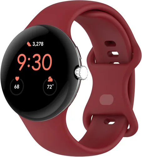 Vista 25 de Correa Compatible con Google Pixel Watch 1/2/3/4 (41mm), Pulsera de Reemplazo de Silicona Suave Deportiva para Google Pixel Watch 41mm Blanco