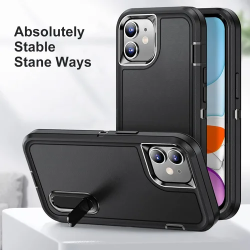 Vista 3 de IDweel Funda para 11 con soporte integrado para hombres, protección resistente, a prueba de golpes, antiarañazos, ajuste delgado, funda protectora