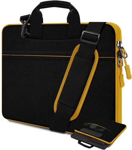 Vista 17 de Funda para laptop de 13.3 pulgadas con correa para el hombro, maletín delgado para computadora con correa compatible con MacBook Air/Pro 13/Pro 14