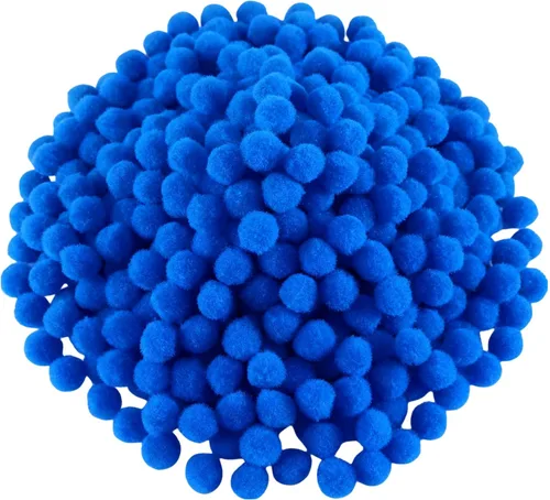 Vista 8 de Shappy 2000 mini pompones de Navidad de 0.236 pulgadas para hacer manualidades, disfraz de Navidad, bolas de pompones pequeños, suministros de Azul